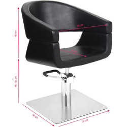 Кресло парикмахерское Gabbiano 044 112893 (Black/Silver) Thumb