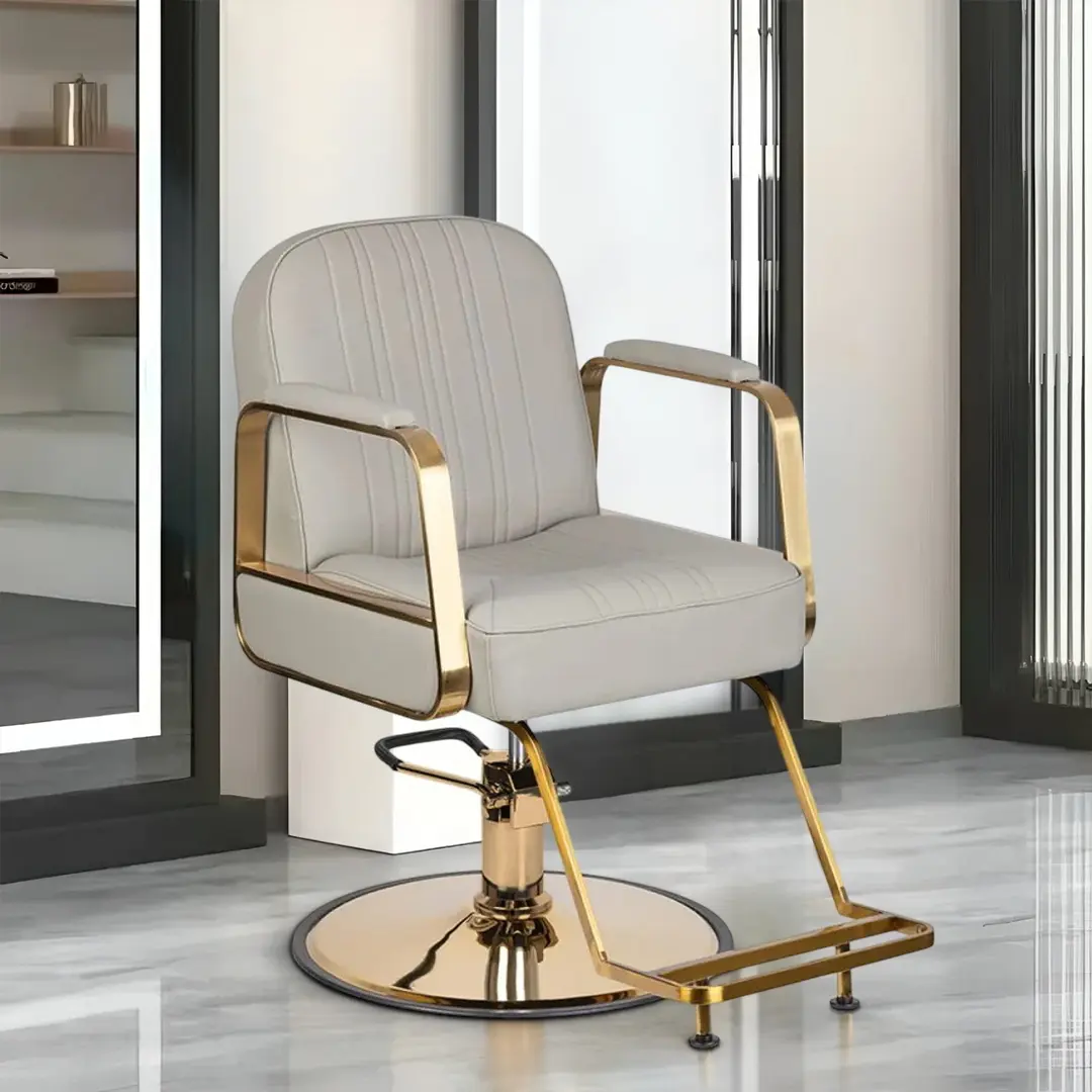 Fotoliu de coafor Gabbiano Acri (Beige/Gold)