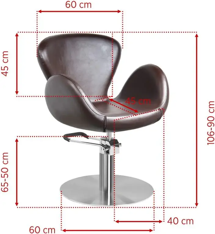 Fotoliu de coafor Gabbiano Amsterdam 109221 (Brown/Silver)