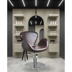 Fotoliu de coafor Gabbiano Amsterdam 109221 (Brown/Silver)