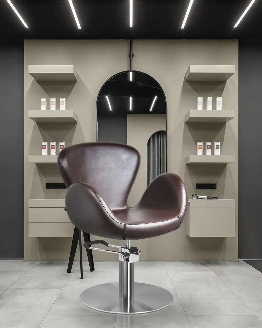 Fotoliu de coafor Gabbiano Amsterdam 109221 (Brown/Silver)