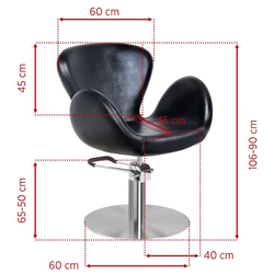 Fotoliu de coafor Gabbiano Amsterdam (Black) Thumb