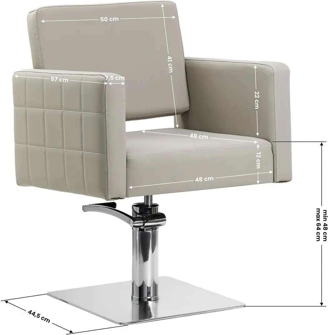 Fotoliu de coafor Gabbiano Ankara 114960 (Light Grey)