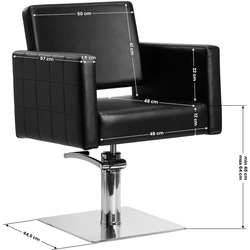 Fotoliu de coafor Gabbiano Ankara (Black) Thumb