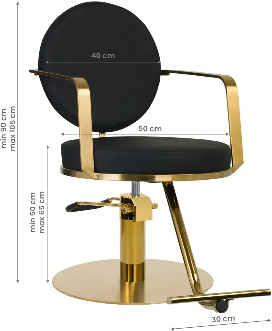 Кресло парикмахерское Gabbiano Arras (Black/Gold)