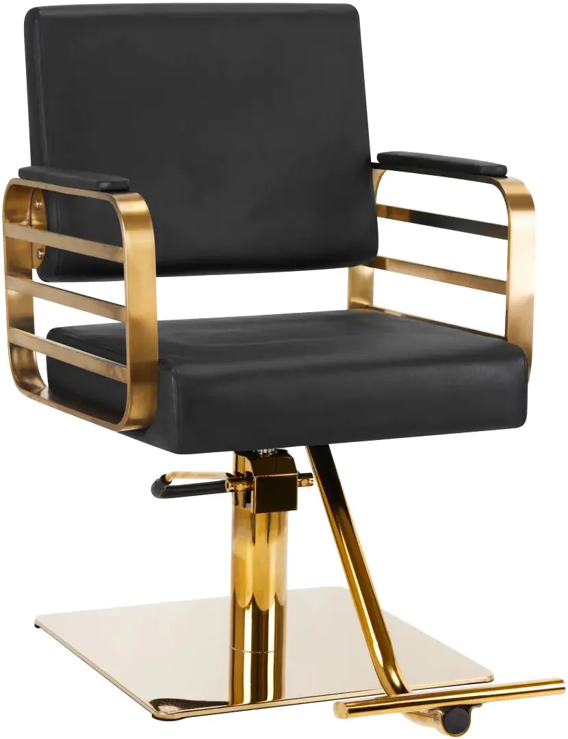 Fotoliu de coafor Gabbiano Avila (Black/Gold)