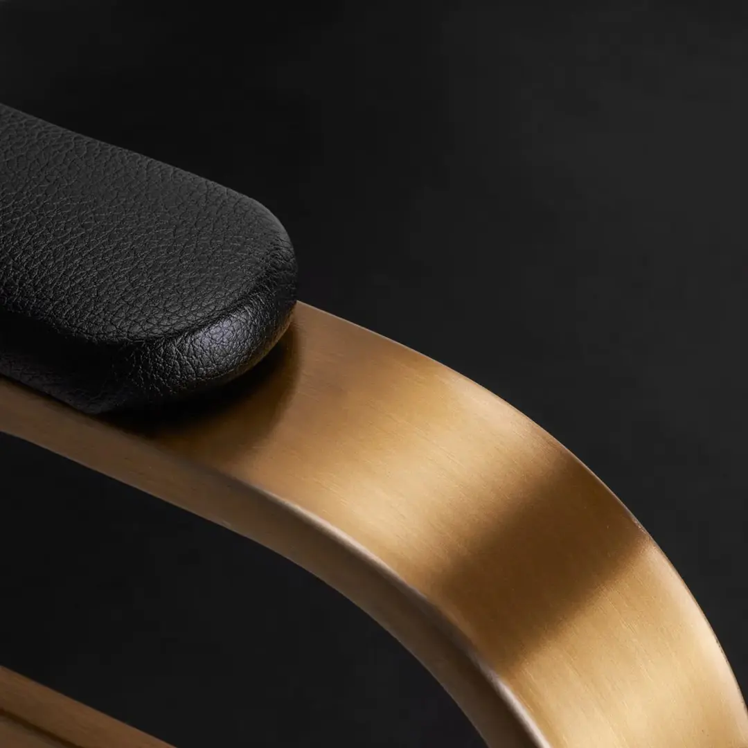 Fotoliu de coafor Gabbiano Avila (Black/Gold)