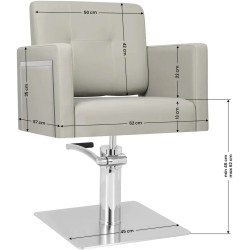 Кресло парикмахерское Gabbiano Bergamo 137108 (Light Grey) Thumb