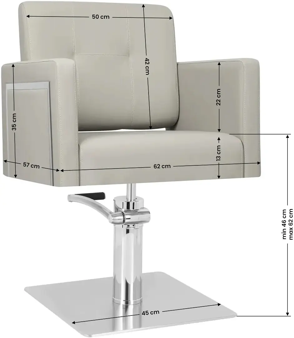 Кресло парикмахерское Gabbiano Bergamo 137108 (Light Grey)