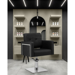 Fotoliu de coafor Gabbiano Bergamo 143961 (Black/Silver)