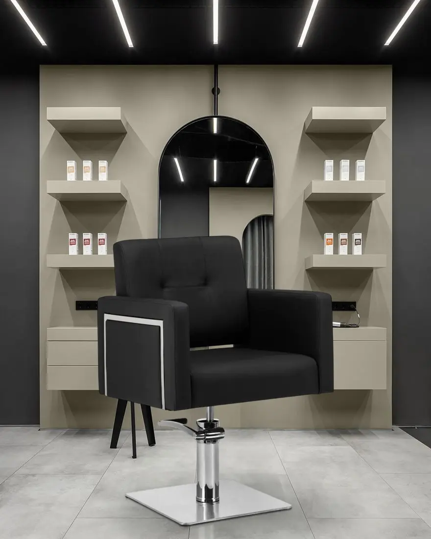 Fotoliu de coafor Gabbiano Bergamo 143961 (Black/Silver)