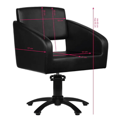 Fotoliu de coafor Gabbiano Bergen (Black) Thumb