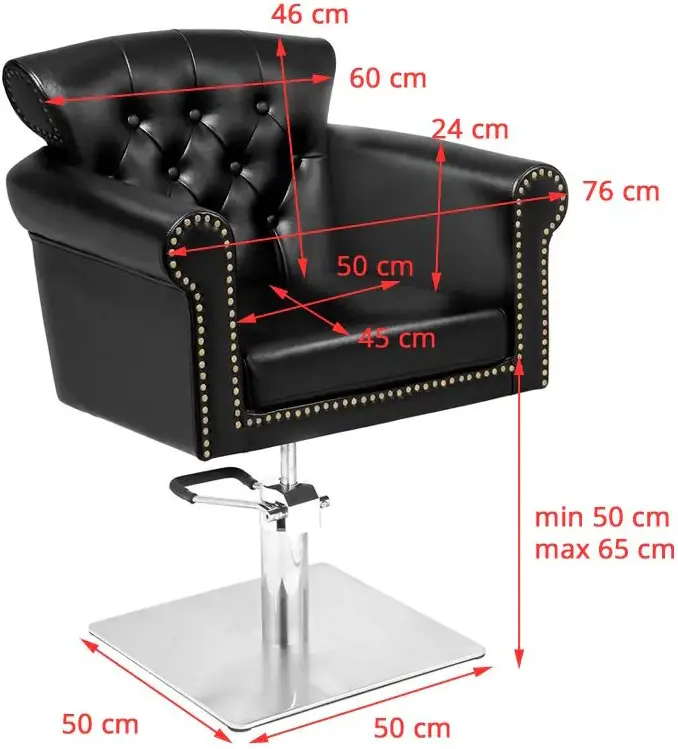 Fotoliu de coafor Gabbiano Berlin 111422 (Black/Silver)
