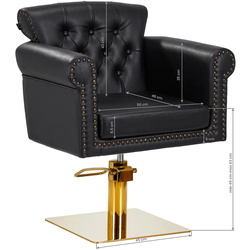 Fotoliu de coafor Gabbiano Berlin (Black/Gold) Thumb