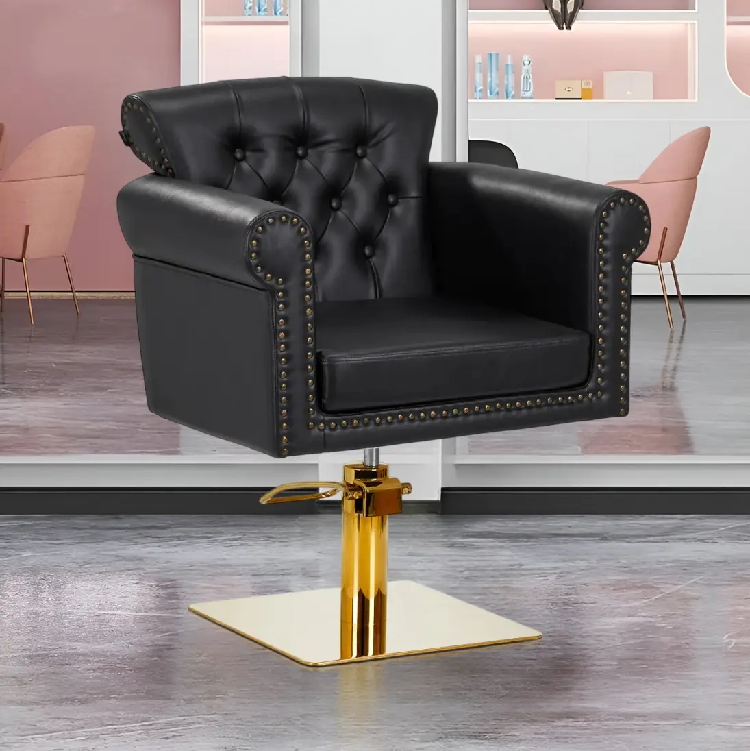 Fotoliu de coafor Gabbiano Berlin (Black/Gold)