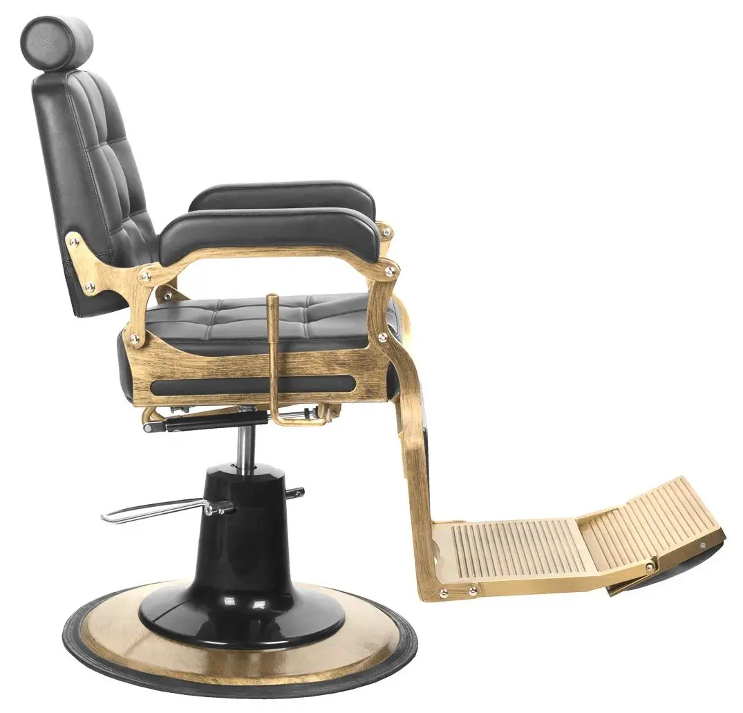 Кресло парикмахерское Gabbiano Boss (Black/Gold)