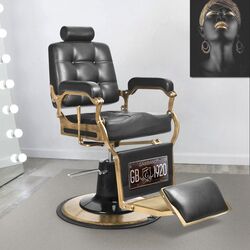 Fotoliu de coafor Gabbiano Boss (Black/Gold)