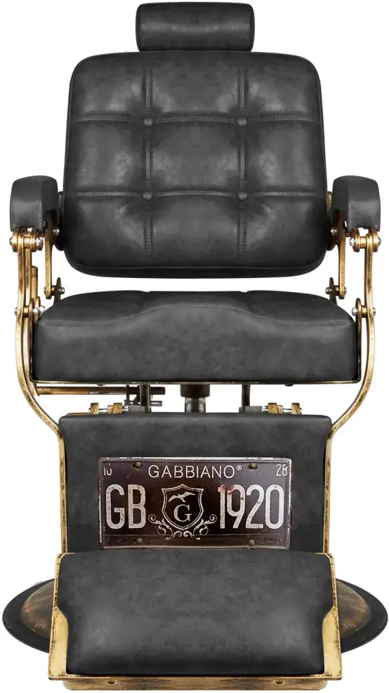 Fotoliu de coafor Gabbiano Boss HD Old Leather (Black)