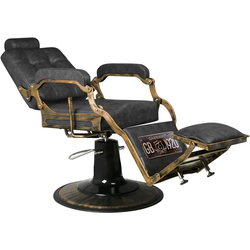 Fotoliu de coafor Gabbiano Boss HD Old Leather (Black) Thumb