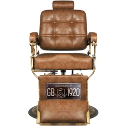 Fotoliu de coafor Gabbiano Boss HD Old Leather (Light Brown) Thumb