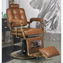 Fotoliu de coafor Gabbiano Boss HD Old Leather (Light Brown)