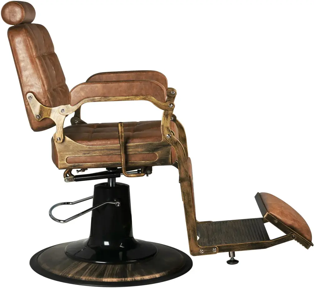 Fotoliu de coafor Gabbiano Boss HD Old Leather (Light Brown)