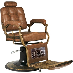 Fotoliu de coafor Gabbiano Boss HD Old Leather (Light Brown) Thumb