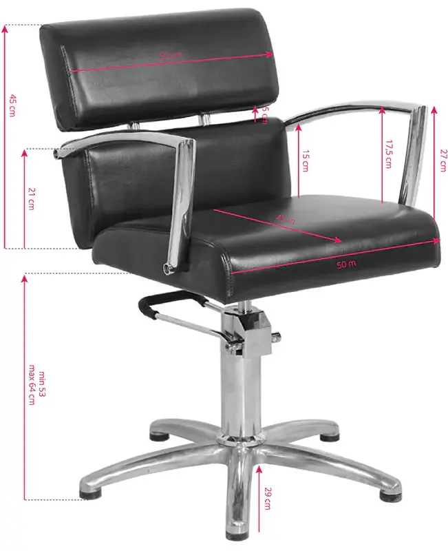 Fotoliu de coafor Gabbiano Brussels (Black)