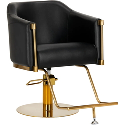 Fotoliu de coafor Gabbiano Burgos (Black/Gold) Thumb