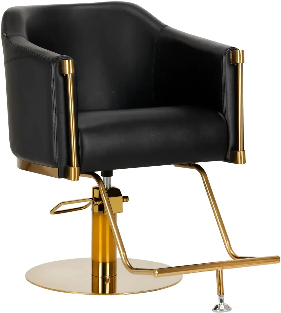 Fotoliu de coafor Gabbiano Burgos (Black/Gold)