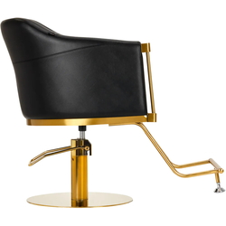 Fotoliu de coafor Gabbiano Burgos (Black/Gold) Thumb