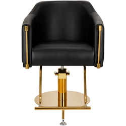 Fotoliu de coafor Gabbiano Burgos (Black/Gold) Thumb