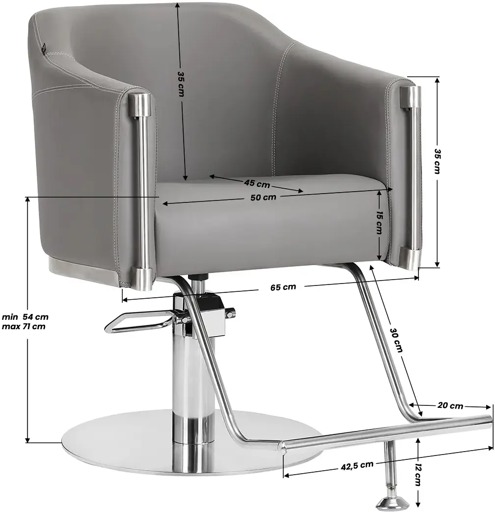 Кресло парикмахерское Gabbiano Burgos (Grey)