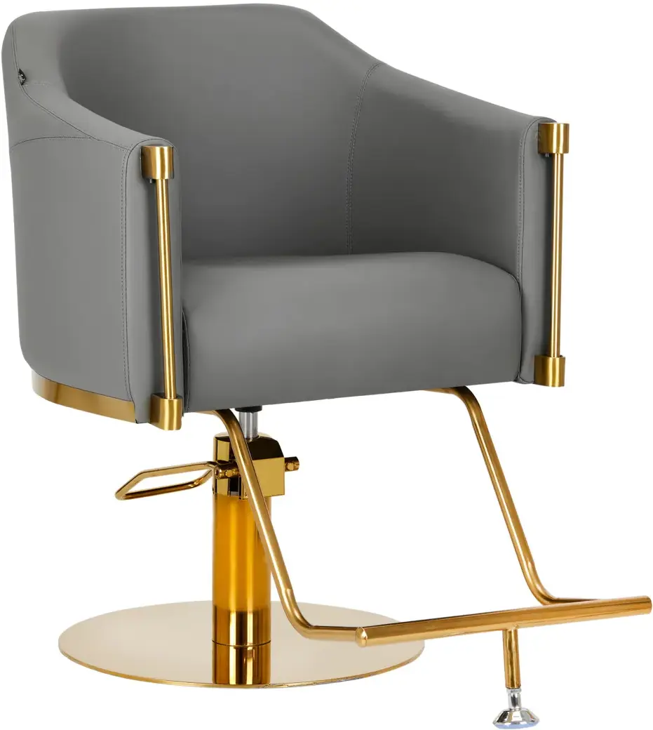 Кресло парикмахерское Gabbiano Burgos (Grey/Gold)