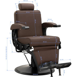 Кресло парикмахерское Gabbiano Continental 152036 (Brown/Black) Thumb