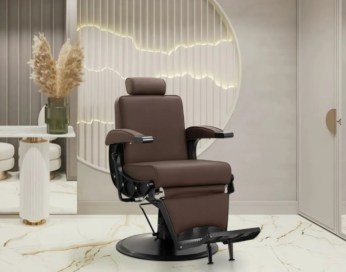 Кресло парикмахерское Gabbiano Continental 152036 (Brown/Black)