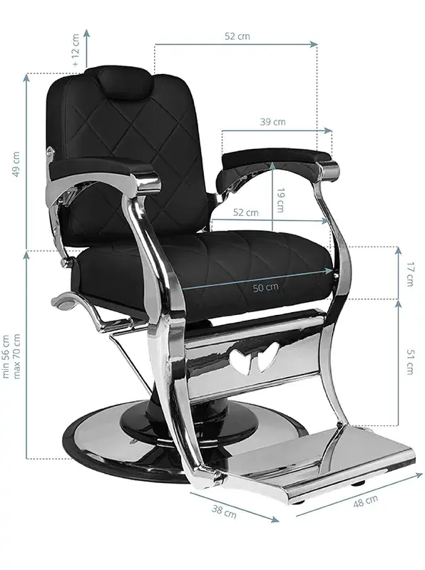 Fotoliu de coafor Gabbiano Dario (Black)