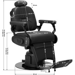 Fotoliu de coafor Gabbiano Duke 149526 (Black) Thumb