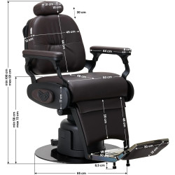 Fotoliu de coafor Gabbiano Duke 149527 (Brown/Black) Thumb