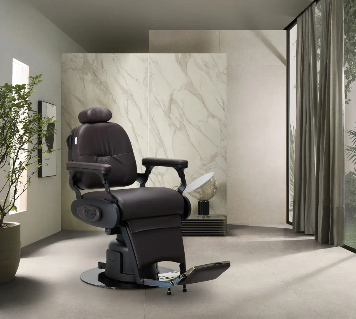 Fotoliu de coafor Gabbiano Duke 149527 (Brown/Black)