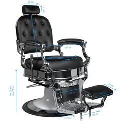 Fotoliu de coafor Gabbiano Ernesto (Black) Thumb