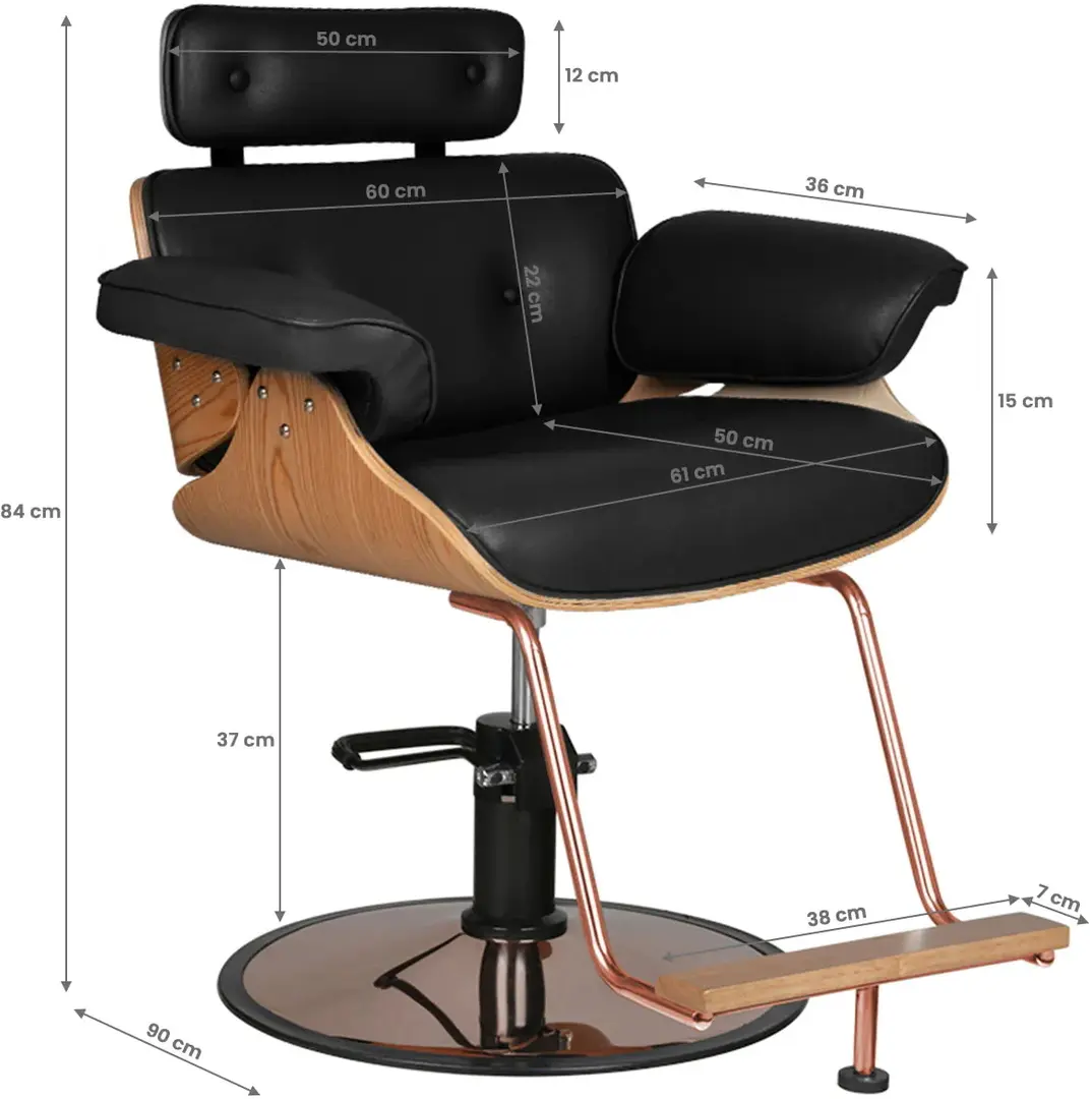 Fotoliu de coafor Gabbiano Florence (Black)