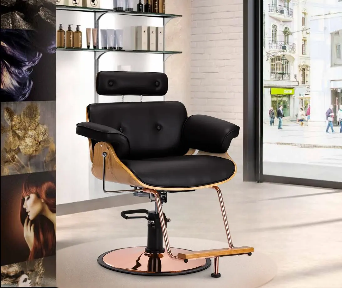 Fotoliu de coafor Gabbiano Florence (Black/Gold)