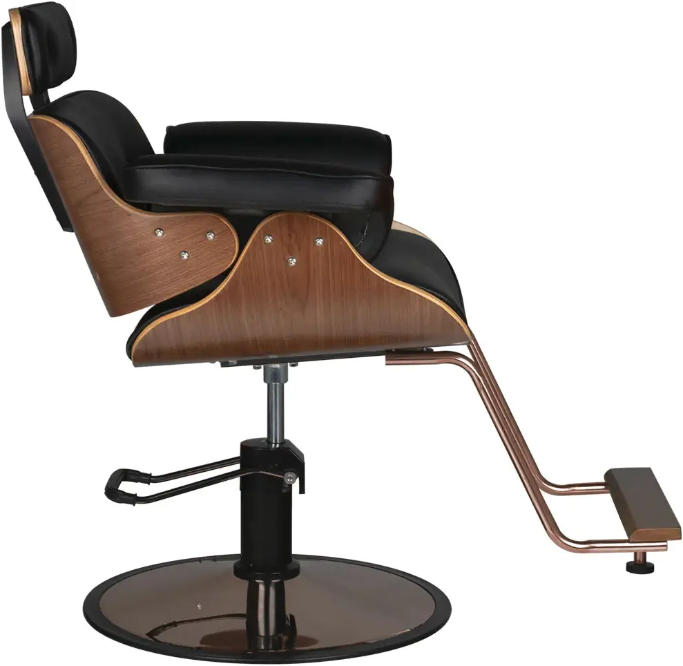 Fotoliu de coafor Gabbiano Florence (Black/Walnut)