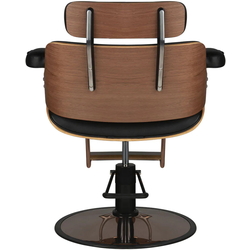 Fotoliu de coafor Gabbiano Florence (Black/Walnut) Thumb
