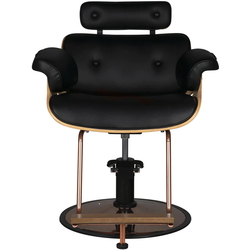 Fotoliu de coafor Gabbiano Florence (Black/Walnut) Thumb