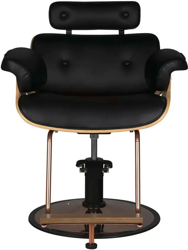 Fotoliu de coafor Gabbiano Florence (Black/Walnut)