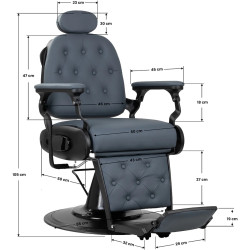 Fotoliu de coafor Gabbiano Francesco 153412 (Graphite/Black) Thumb