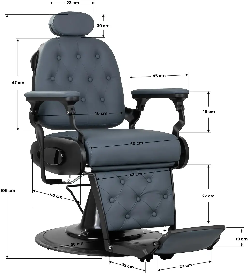 Fotoliu de coafor Gabbiano Francesco 153412 (Graphite/Black)