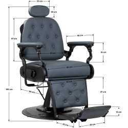 Fotoliu de coafor Gabbiano Francesco 153413 (Graphite/Black) Thumb